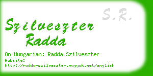 szilveszter radda business card